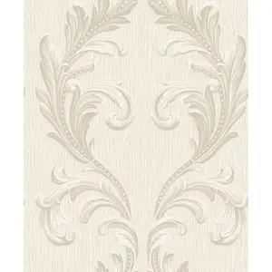 Belgravia Décor Tiffany Scroll Cream Textured Wallpaper