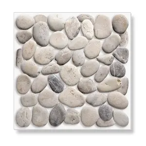 Stick and Go Self Adhesive Stick On Tiles Pebble Mosaic 4" x 4" Box of 18 Apply over any tile, or directly on to the wall