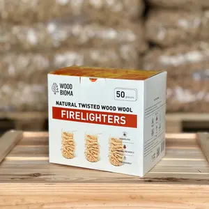 Wood Wool Firelighters - Eco-Friendly Firestarters for BBQs and Fireplaces