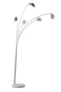 Luminosa ERACLE 5 Light Multi Arm Floor Lamp White 108x219x35cm