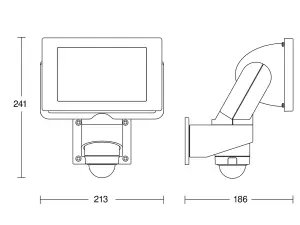 Steinel LS 300 S Black LED Flood Light PIR Motion Sensor Security Light Aluminium