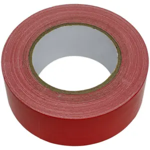 High-Quality 50mm x 50m Red Duct Tape - Easy Tear and Moisture Resistant