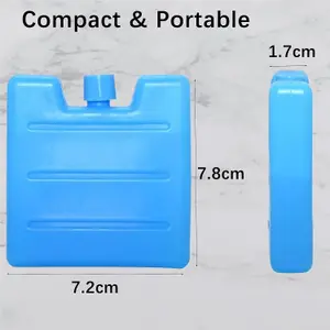 6 Pack Freezer Blocks Mini Ice Brick Pack Cool Box Reusable Travel Picnic Camp