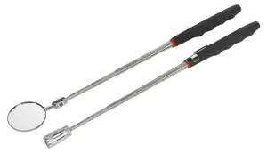 Sealey Telescopic Magnetic LED Pick-Up Tool & Inspection Mirror Set 2pc S0941