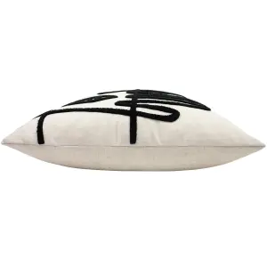 furn. Mono Face Abstract Feather Rich Cushion