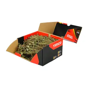 Timco - Velocity Premium Multi-Use Screws - PZ - Double Countersunk - Yellow (Size 5.0 x 90 - 1000 Pieces)