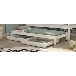 Willems Single (3') 2 Drawer Standard Bunk Bed with Trundle White