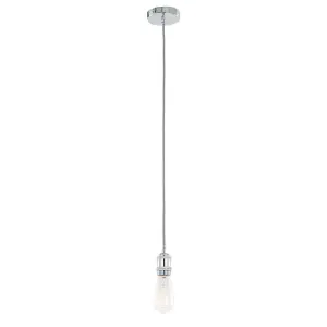 Luminosa Modern Hanging Pendant Lamp Holders Chrome 1 Light , E27