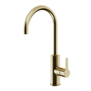 GoodHome Zanthe Brass effect Kitchen Side lever Tap