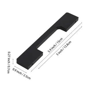 Kitchen Cabinet Bar Handle Matte Black Kitchen Cupboard Handles D Shaped Drawer Pull Handle,Pair L 15cm