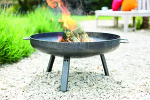 La Hacienda Pittsburgh Small Industrial Heavy Duty Steel Firepit - W 60 cm x H 30 cm