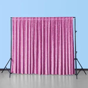 3x3M Crushed Velvet Backdrop, Photography Background Blackout Curtain - Pink