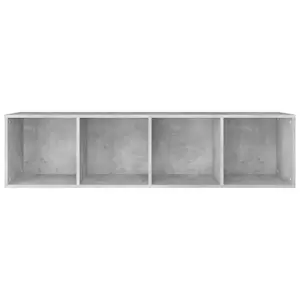 Berkfield Book Cabinet/TV Cabinet Concrete Grey 36x30x143 cm Engineered Wood