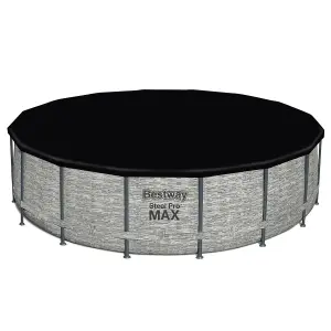 Bestway 16ft x 48" Steel Pro MAX Round Above Ground Swimming Pool, Filter Pump & Accessories (2024 Version)