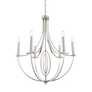 Anson Lighting Kariba 6lt  Nickel plate Ceiling pendant