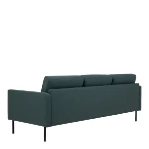 Larvik 3 Seater Sofa - Dark Green - Black Legs