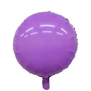 Realmax Macaron Round Foil Balloon (Pack of 10) Purple (One Size)