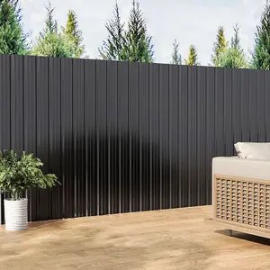 12pcs Steel Corrugated Panels  12 Steel Panels, Charcoal Black