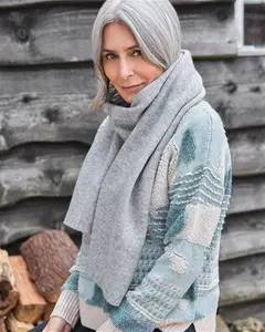 Womens Essential Lambswool Scarf Grey | Woolovers