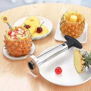 Fruit Pineapple Corer Slicer Peeler Cutter Parer Stainless Kitchen Easy Tool New