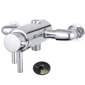 Dual Control Thermostatic Exposed Shower Mixer Valve 137mm 150mm Centres + Riser