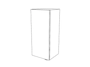 GoodHome Imandra Deep Gloss Grey Single Bathroom Wall cabinet (H)90cm (W)40cm