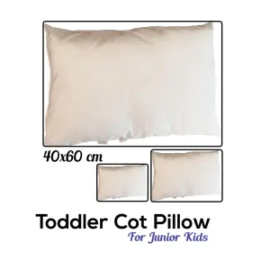 Cot Bed Pillows Baby Toddler Junior Kids Anti-Allergy Hollowfiber Pillows40x60cm