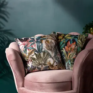 Wylder Mogori Vendure Digitally Printed Velvet Feather Rich Cushion