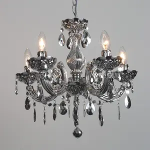 Litecraft Marie Therese Silver 5 Light Chandelier