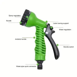 15M Expanding Garden Hose Pipe Lightweight Flexible 7 Dial Spray Gun