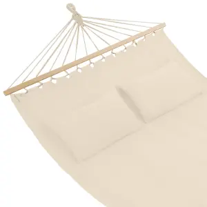 Hammock Eden - with support bars, for 2 people, durable fabric - beige