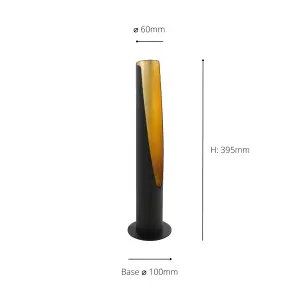 EGLO Barbotto Black Steel/Gold Table Lamp