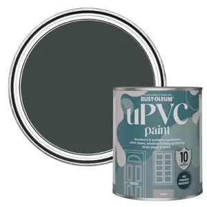 Rust-Oleum Black Sand Satin UPVC Paint 750ml