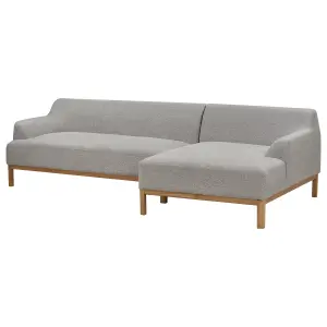 Left-Hand Corner Sofa SOSJO Light Grey Fabric Left Hand