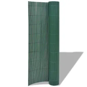 Berkfield Double-Sided Garden Fence PVC 90x500 cm Green