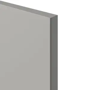 GoodHome Stevia Innovo handleless Matt pewter grey Slab Drawer front, Pack of 2 (H)340mm (W)797mm (T)18mm