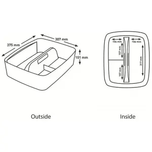 Leitz MyBox White Waterproof Organiser Storage Tray with Handle Large