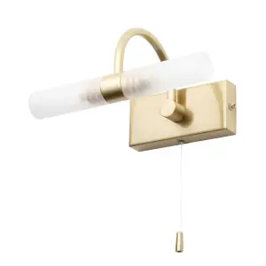 Litecraft Crista Brass Bathroom Wall Light