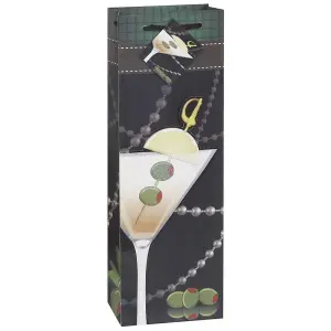 Unique Party Martini Gl Wine Bag Black (One Size)