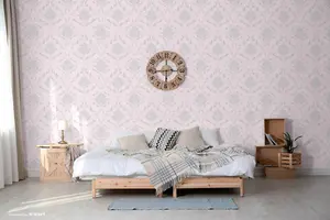 SK Filson Pink Damask Wallpaper