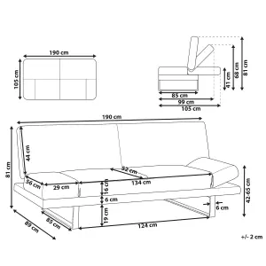 Beliani Modern Sofa Bed YORK Blue