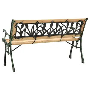 Berkfield Garden Bench 122 cm Cast Iron and Solid Firwood