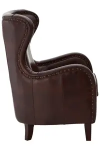 Victor Dark Coffee Leather Armchair