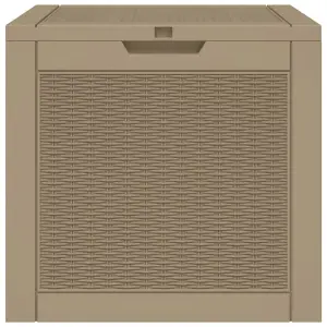 Berkfield Garden Storage Box Light Brown 55.5x43x53 cm Polypropylene