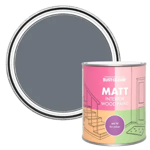 Rust-Oleum Marine Grey Matt Interior Wood Paint  750ml