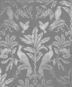 Rasch Zanzibar Tropical Grey Wallpaper