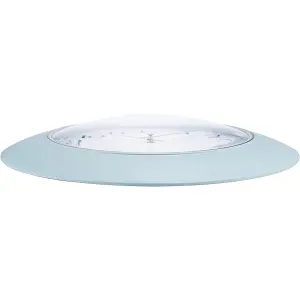 Aqua Large Round Wall Clock - Modern Battery-Operated Arabic Numerals Silent Quartz Clock - Measures 30cm Diameter