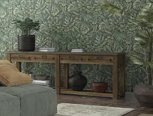 Galerie The New Design Book Collection Green Jungle Leaves Wallpaper Roll