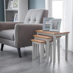 Elvina 3 Piece Nest Of Tables Andover Mills Colour: Oak/Grey