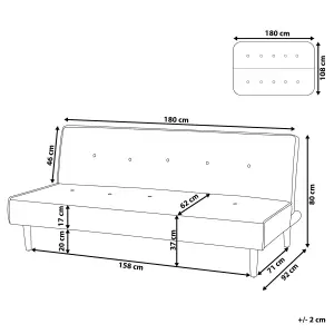 Beliani Retro Sofa Bed VISBY Light Grey